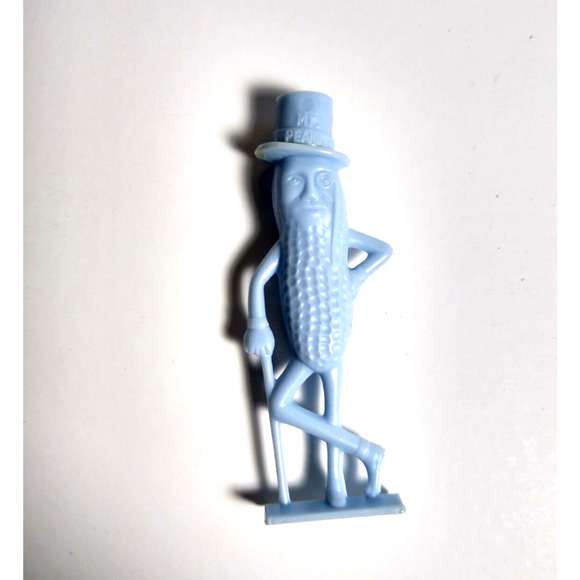 Planters Mr. Peanut Blue Toy Whistle Original Plastic Figure 1950s Vintage Retro - Picture 2 of 9